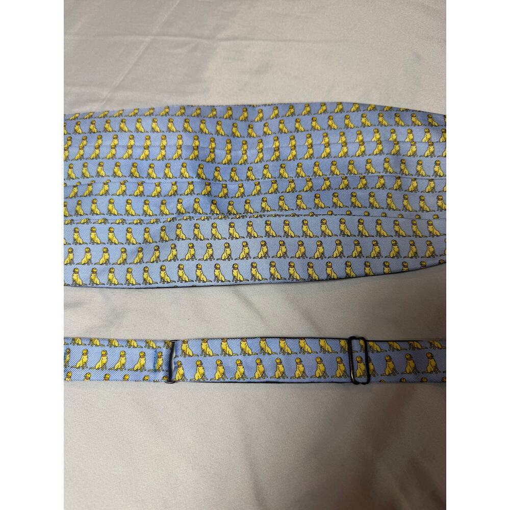 Yellow Retriever (Lab/ Golden) Tie and Cumberbund 100% Silk Peter Blair